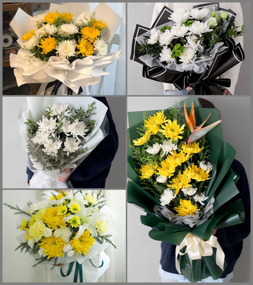 山东青岛平度市旧店镇巴豆子村白事花束代送
